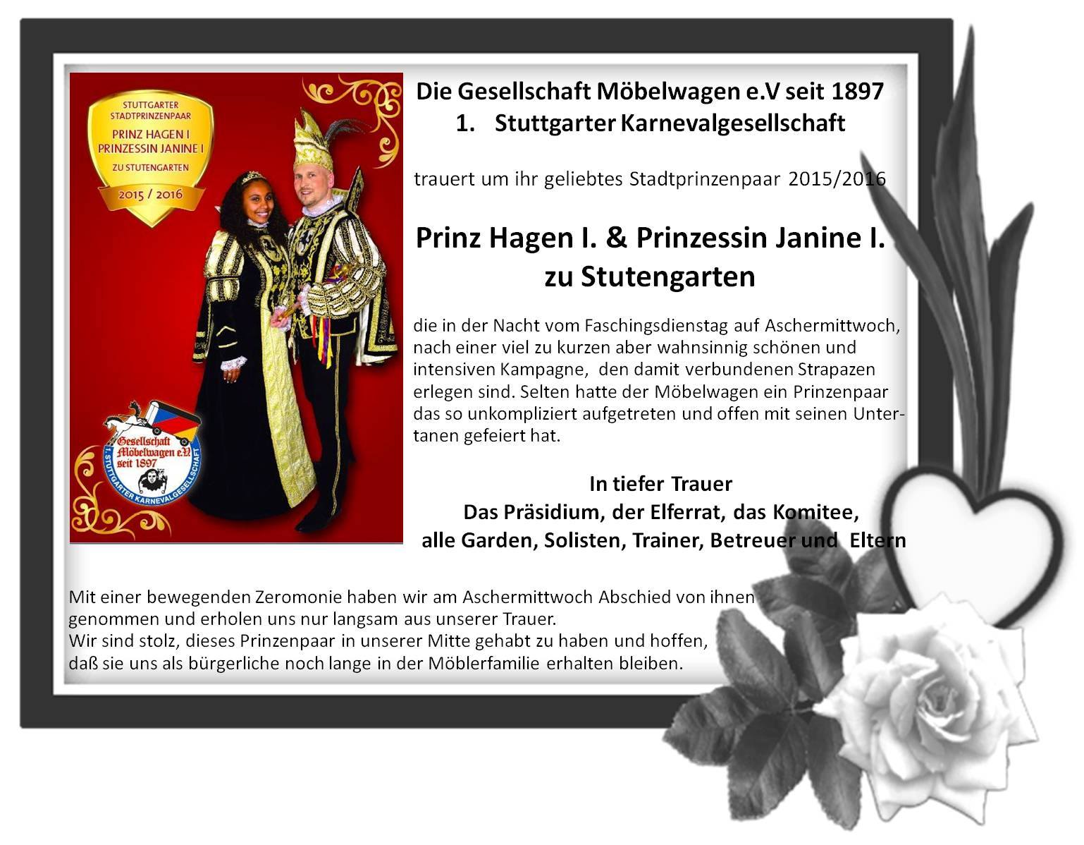Prinzenbegräbnis 2016 Prinzenbegräbnis 2016